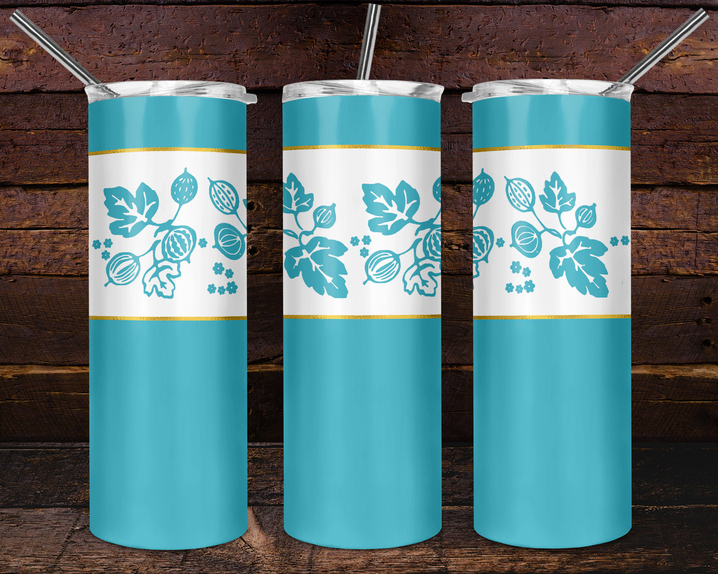 Pyrex Teal Gooseberry Tumbler