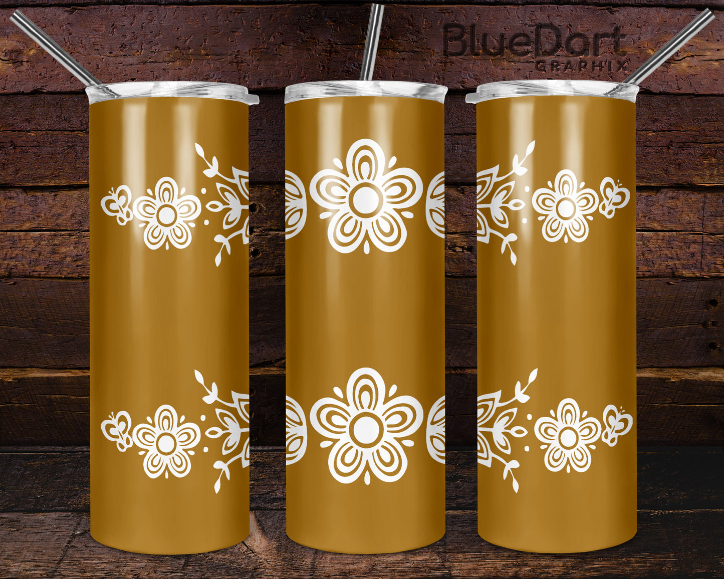 Pyrex Butterfly Gold Tumbler