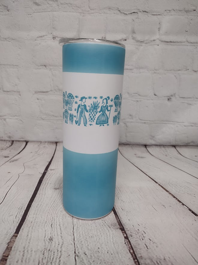 Pyrex Butterprint Teal Tumbler