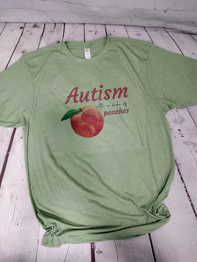 Infinite Minds Academy Autism with a Side of Peaches Tee