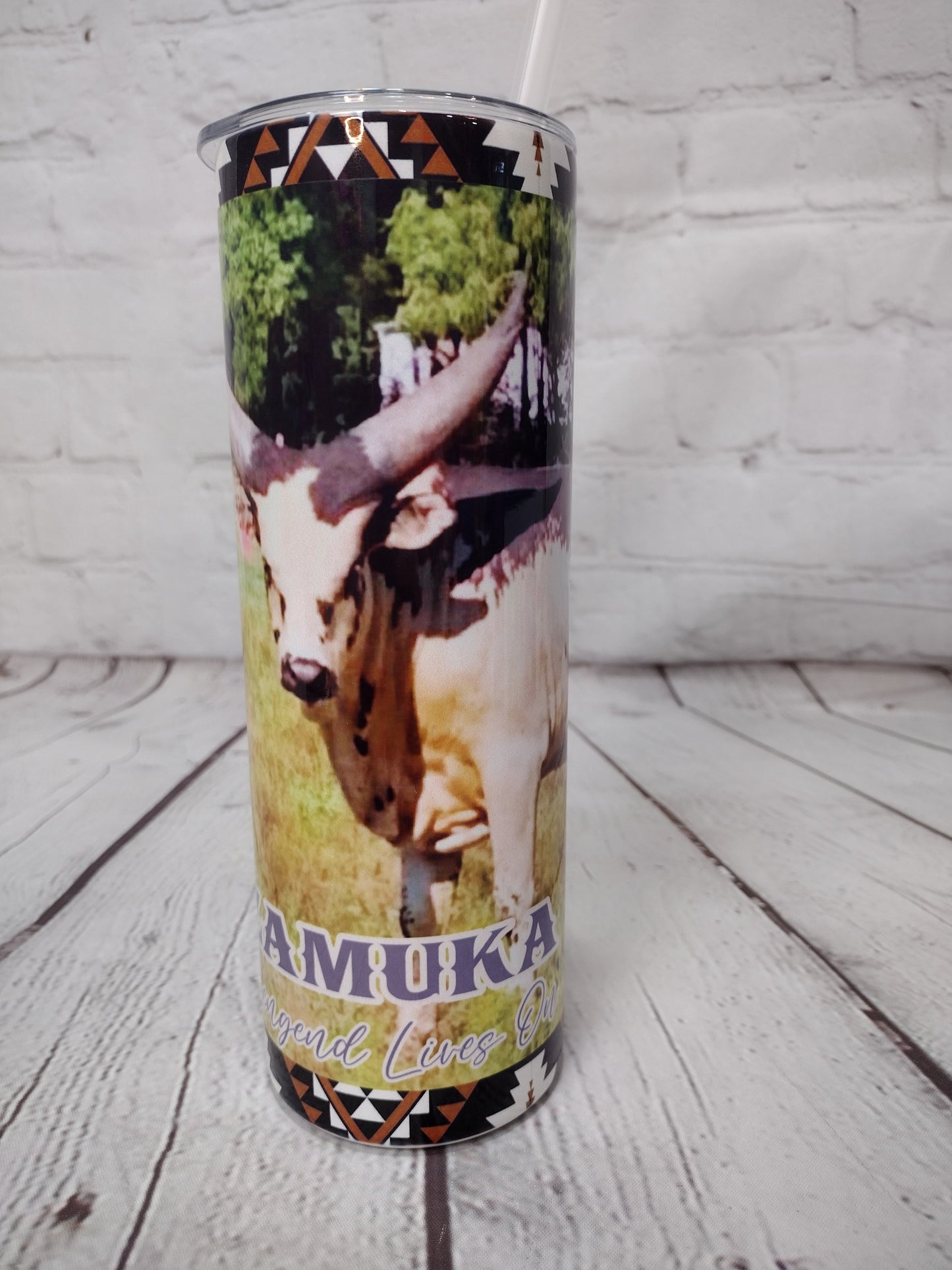 Ezamuka The Legend Lives On River Oaks Cattle Co. 20oz Tumbler