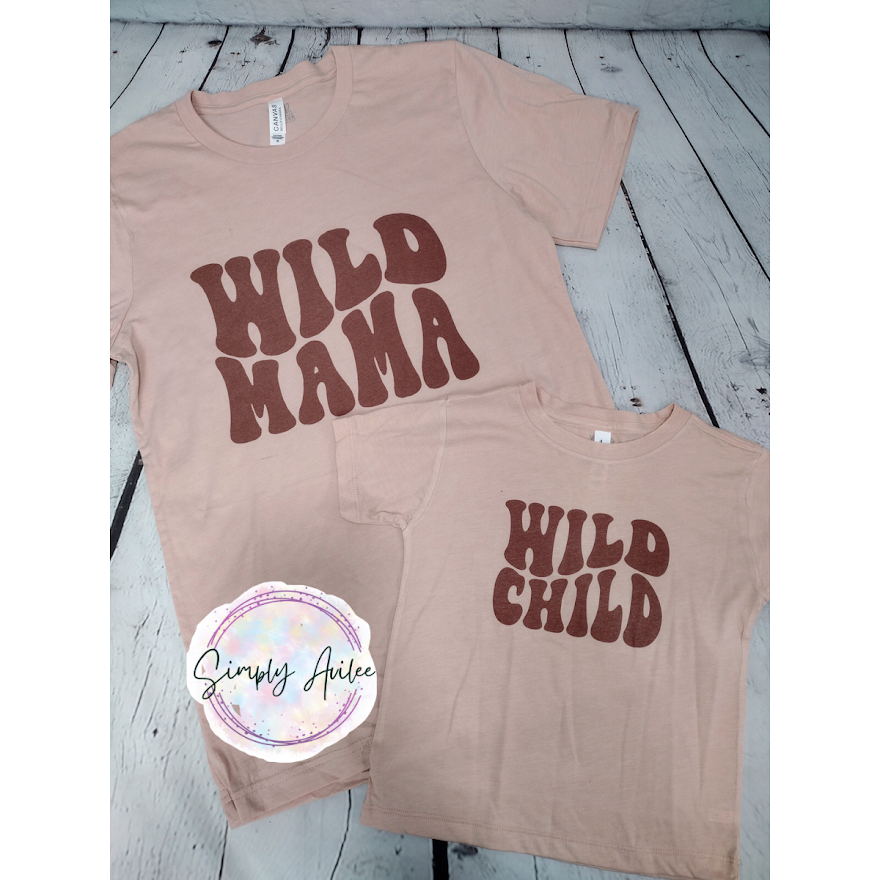 Wild Mama and Wild Child Matching Tees