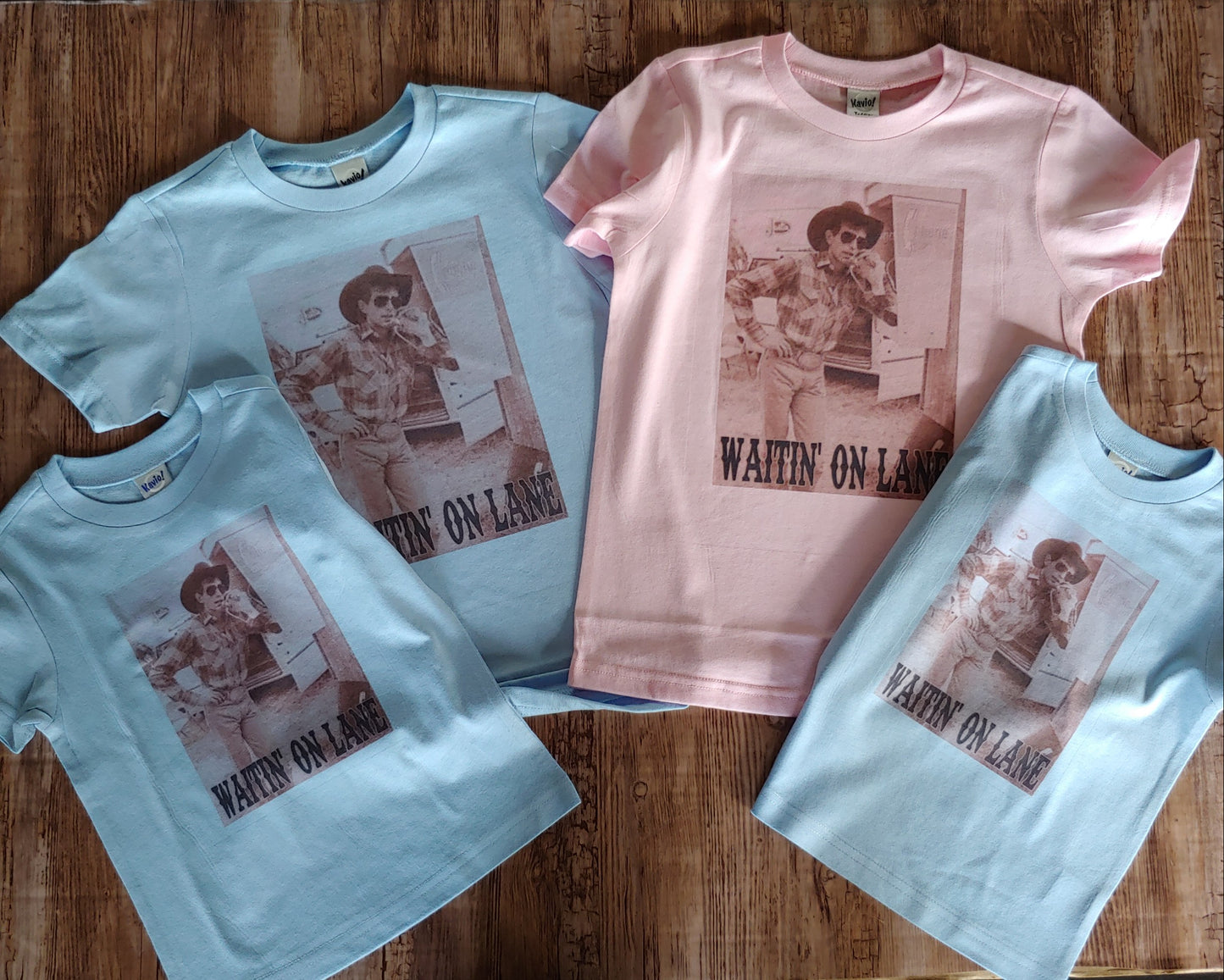 Waitin' on Lane Western Rodeo Legend Kids or Adult Tee