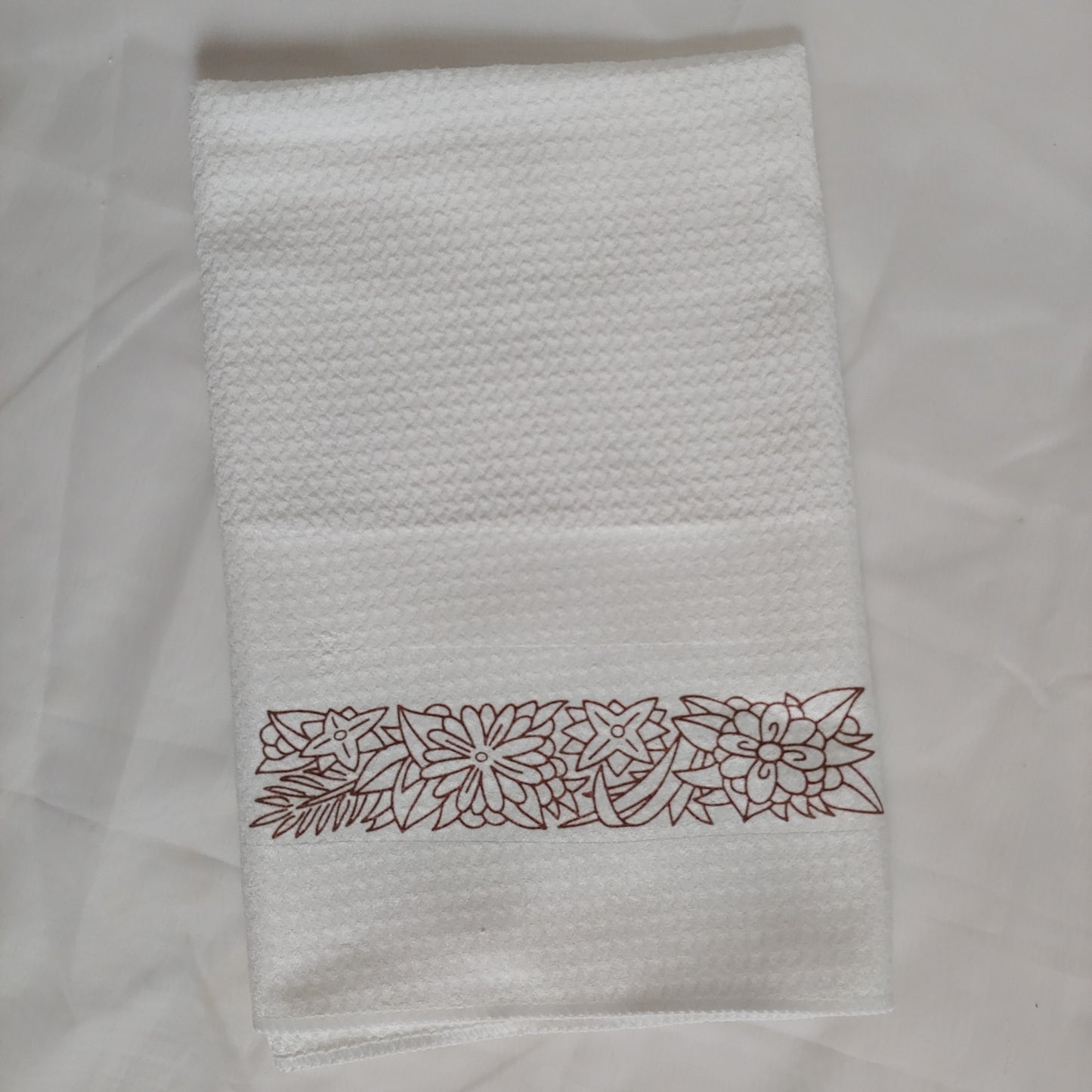 Woodland Pyrex Pattern Waffle Weave Dishtowel