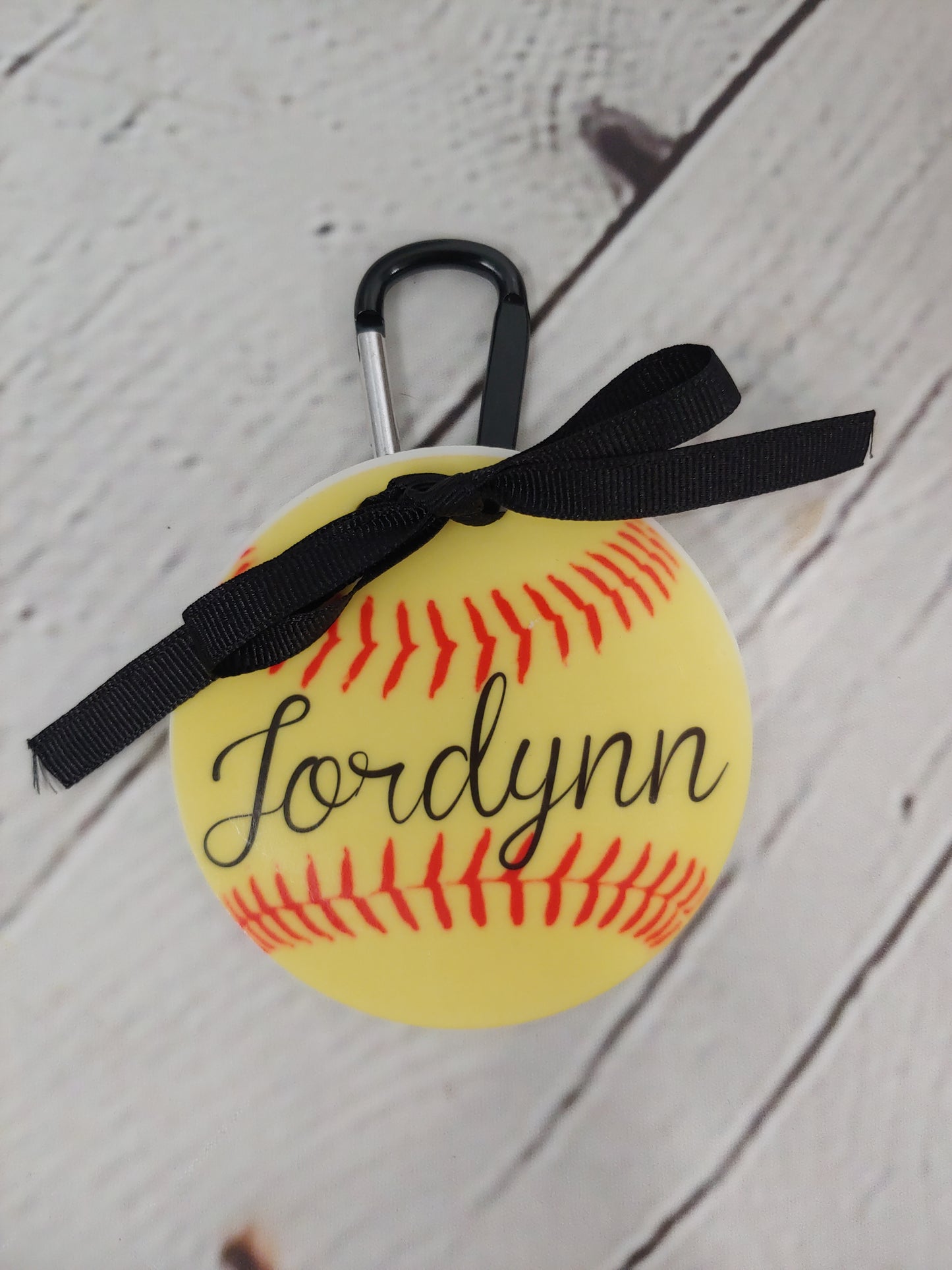 Baseball Softball Bag Tag, Personalized Acrylic Tag