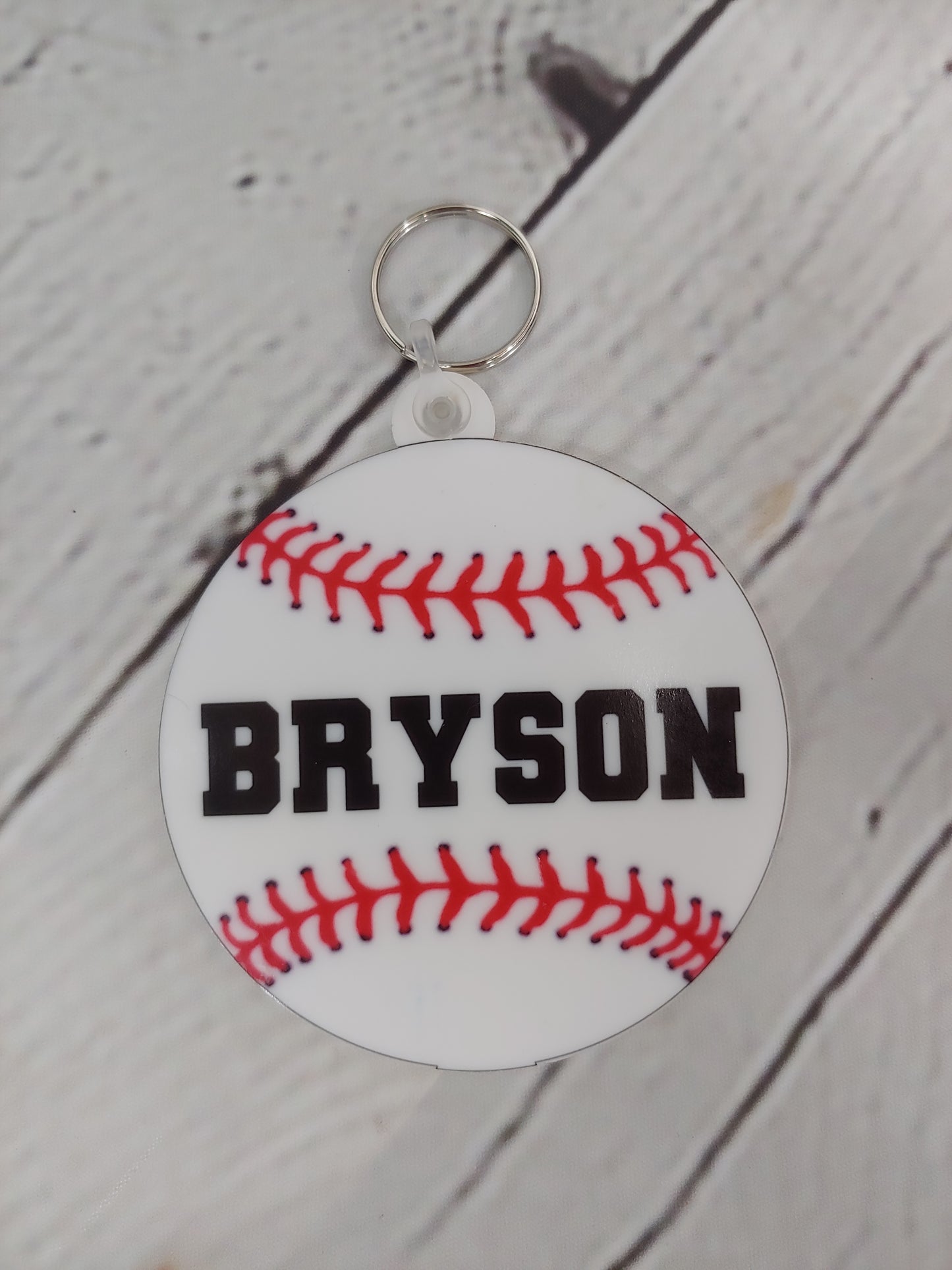 Baseball Softball Bag Tag, Personalized Acrylic Tag