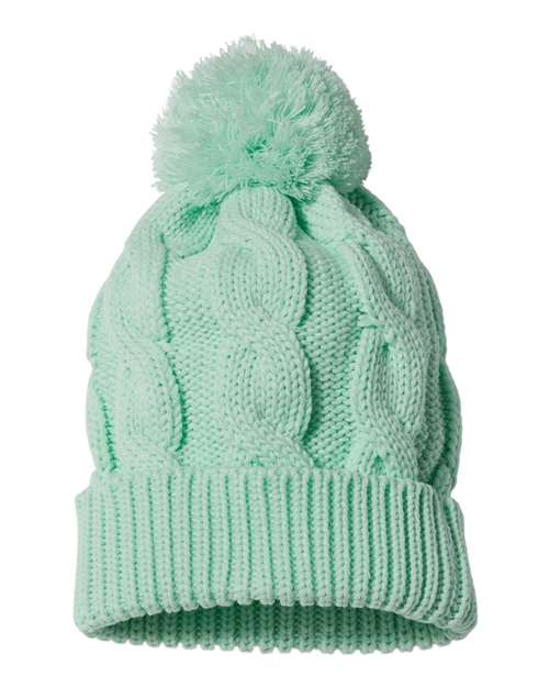 Lucky C Hat Co. Leather Patch Beanies, Ladies