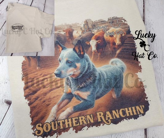 Lucky C Hat Co. Southern Ranchin' Blue Heeler Tee