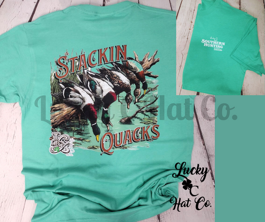 Lucky C Hat Co. Southern Hunting Duck Tee, Stackin' Quacks