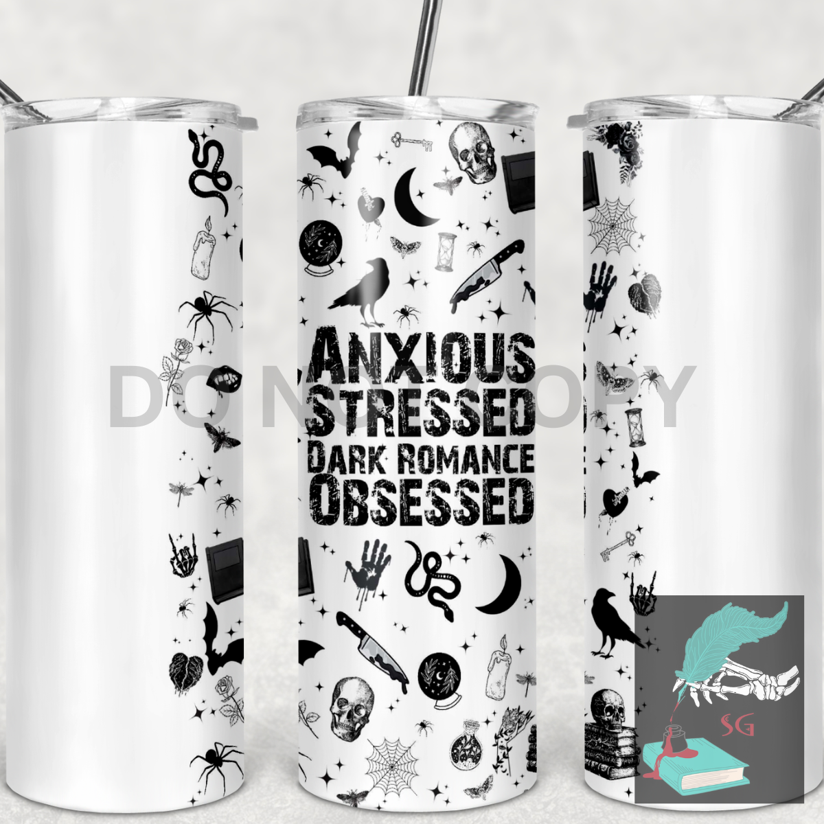 Anxious Stress Dark Romance Obsessed 20oz Tumbler