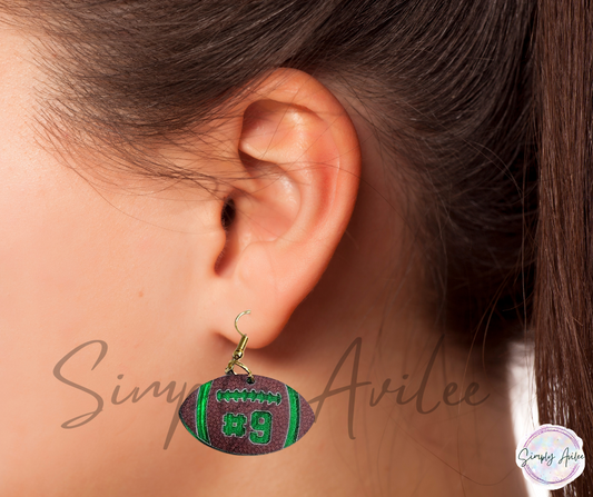 Custom Football Earrings