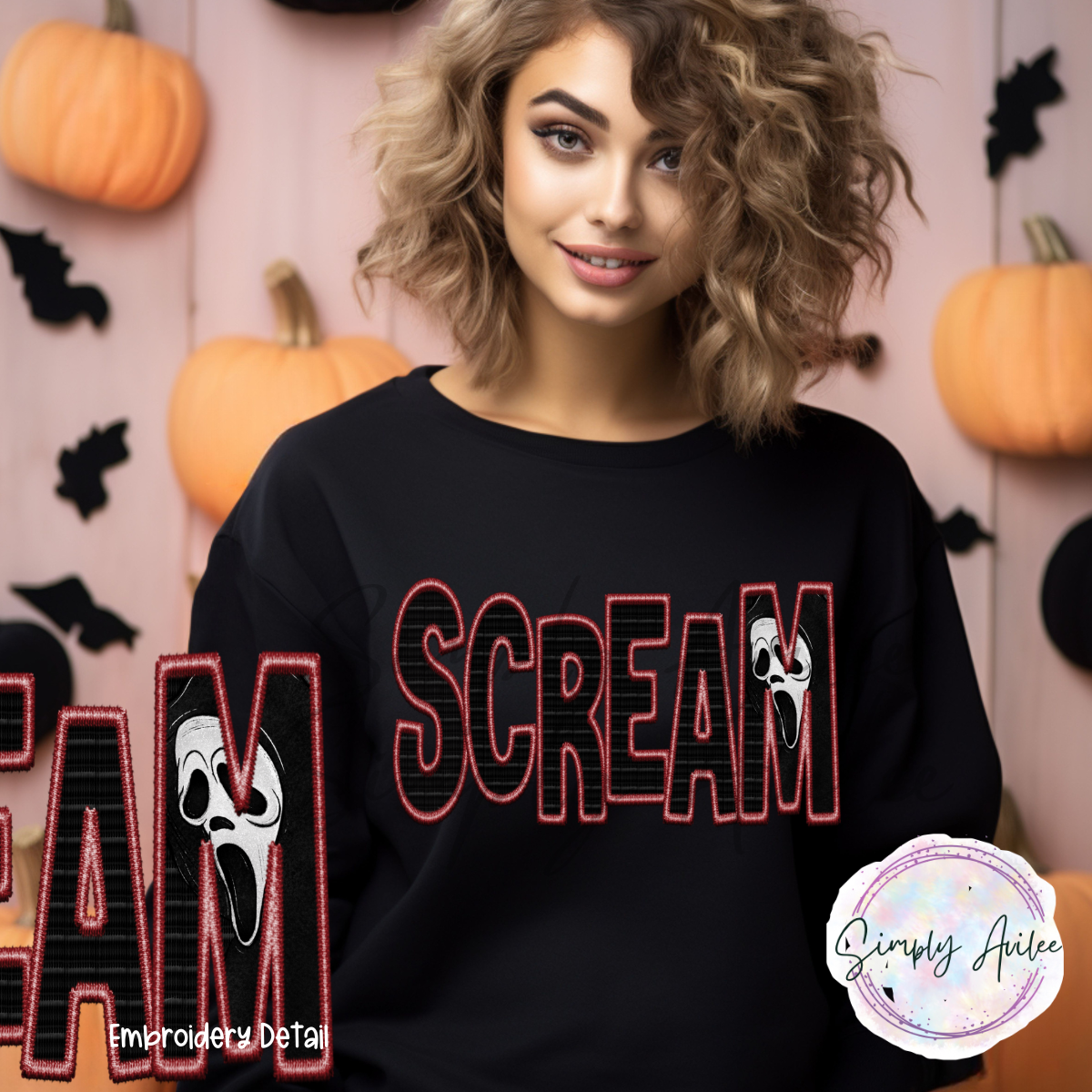 Scream Faux Embroidery