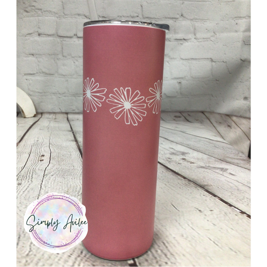 Pyrex Pink Daisy Tumbler