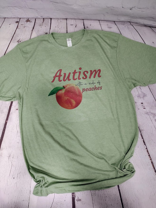 Infinite Minds Academy Autism with a Side of Peaches Tee