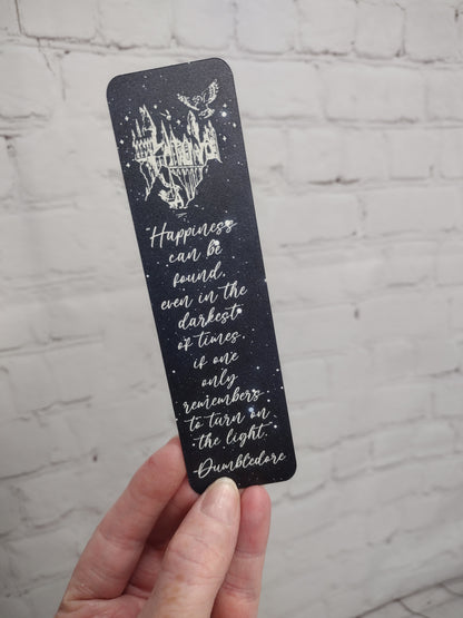 Book Themed Bookmark, HP Quote