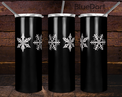 Pyrex Black Snowflake Tumbler