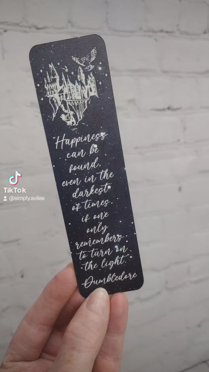 Book Themed Bookmark, HP Quote