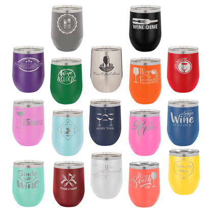 Personalized Laser Engraved Wine Tumblers