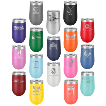 Personalized Laser Engraved Wine Tumblers
