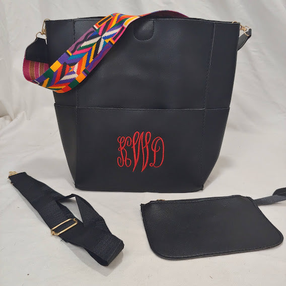 Monogrammed Bango Vegan Leather Purse Bag