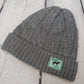 Lucky C Hat Co. Leather Patch Beanies, Ladies