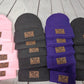 Custom Leather Patch Name Beanies, Cuffed Unisex