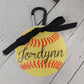 Baseball Softball Bag Tag, Personalized Acrylic Tag