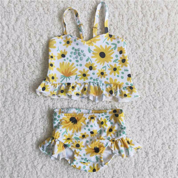 Daisies Tankini Girls Swimsuit