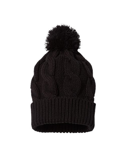 Lucky C Hat Co. Leather Patch Beanies, Ladies
