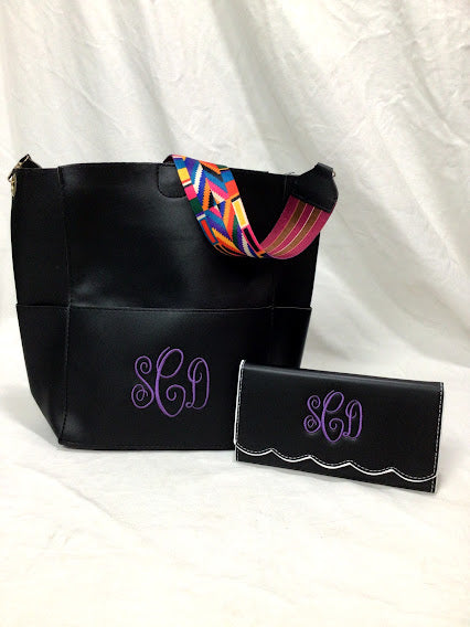 Monogrammed Bango Vegan Leather Purse Bag