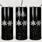 Pyrex Black Snowflake Tumbler