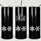 Pyrex Black Snowflake Tumbler