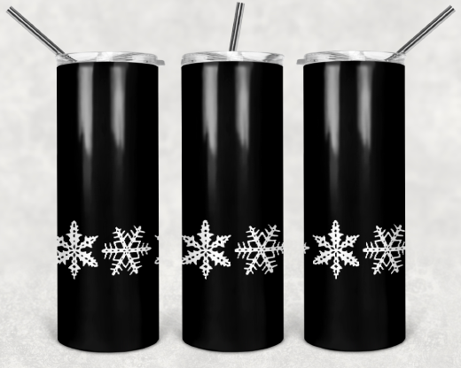 Pyrex Black Snowflake Tumbler