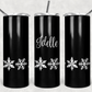 Pyrex Black Snowflake Tumbler