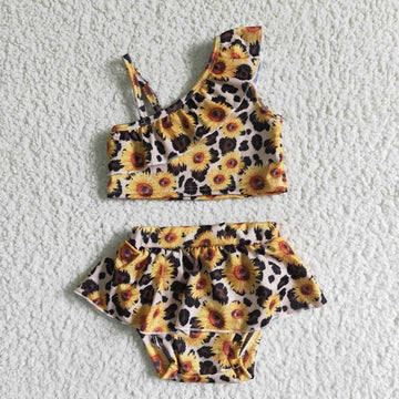 Sunflowers and Cattle Girls Swimsuit