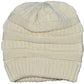 Lucky C Hat Co. Leather Patch Beanies, Ladies