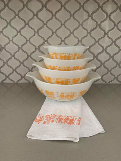 Amish Butterprint Pattern Waffle Weave Dishtowel